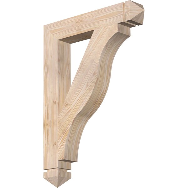 Ekena Millwork Funston Arts & Crafts Smooth Bracket, Douglas Fir, 3 1/2"W x 22"D x 30"H BKT04X22X30FST03SDF - main